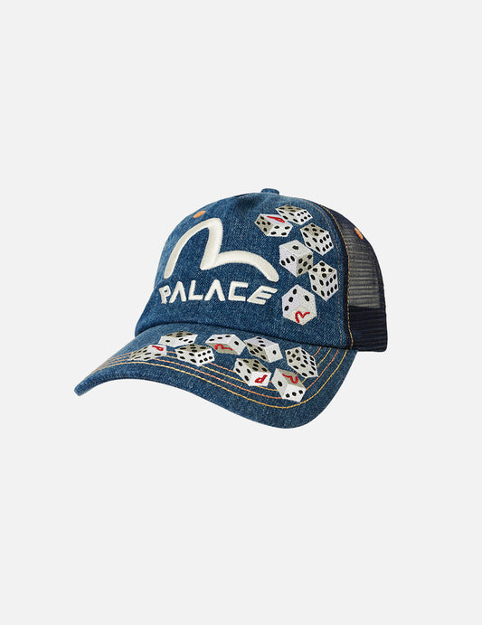 PALACE EVISU Logo and Dice Embroidery Mesh Cap
