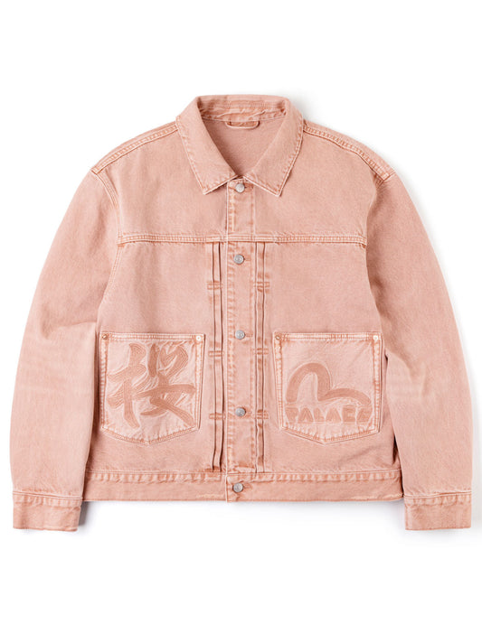 PALACE EVISU Washed Sakura Pink Denim Jacket