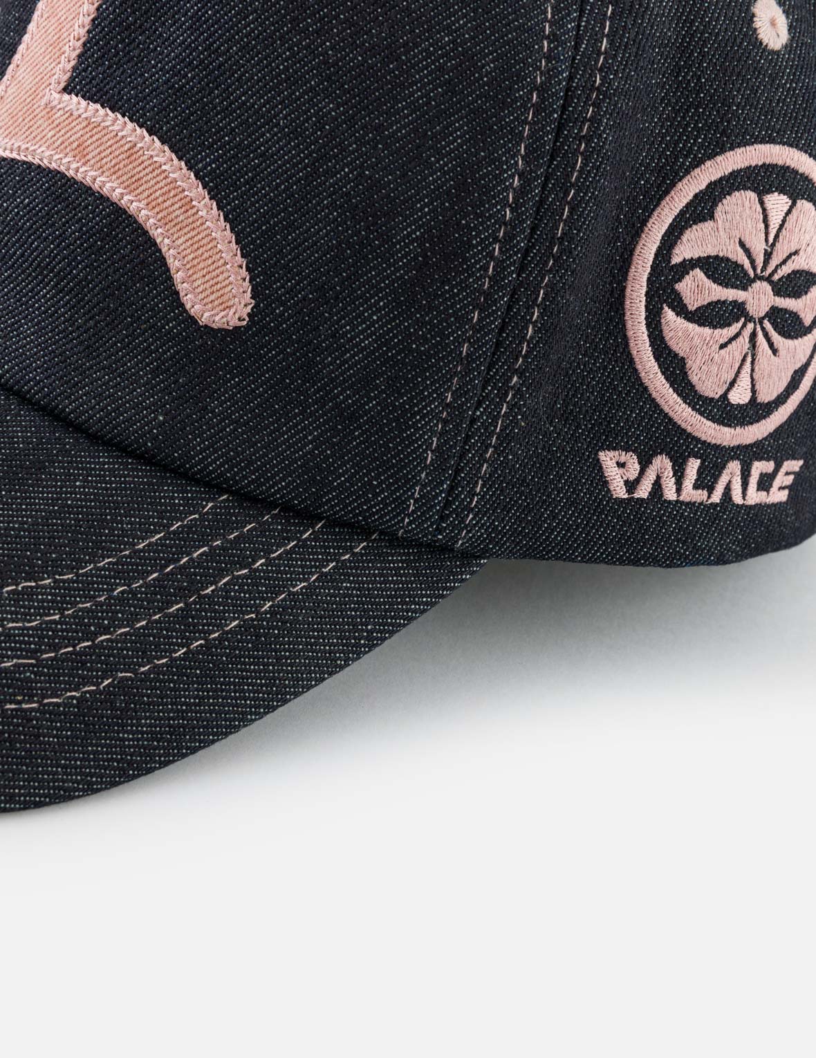 PALACE EVISU ディープインディゴ刺繍デニムキャップ未開封新品☆パレス PALACE EVISU ディープインディゴ刺繍デニムキャップ未開封新品